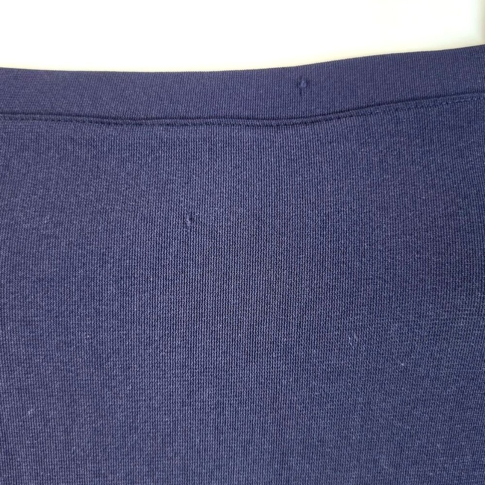 Boston Proper Navy Bell Sleeve Top W/ Gold Eyelet Details Size L - Picture 7 of 7